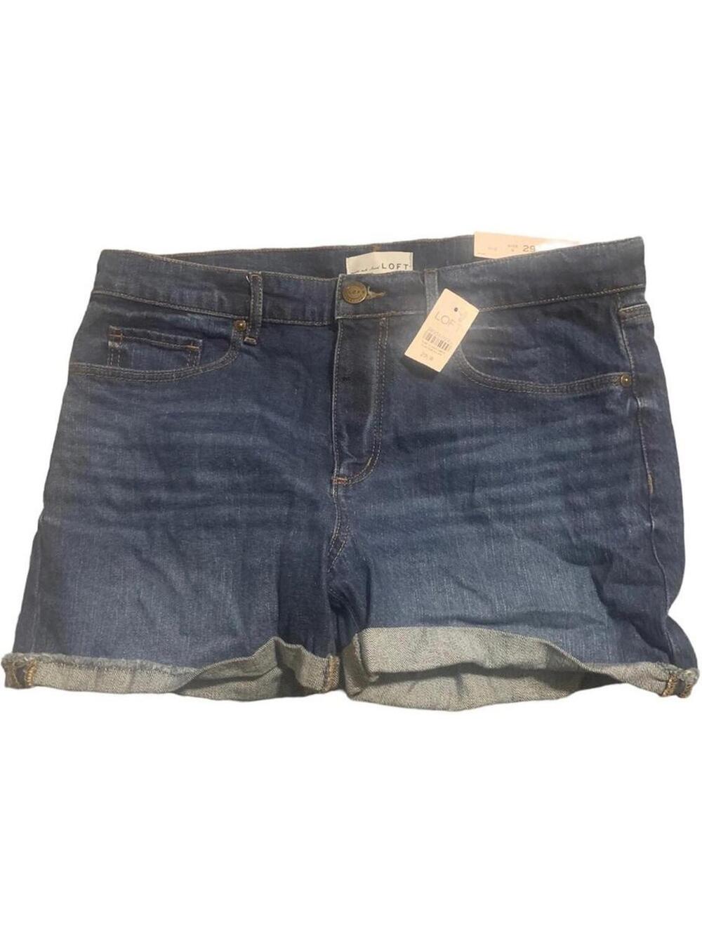 Loft  Denim cuffed Shorts Sz 8